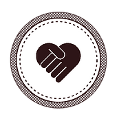 Ayudar a mano insignia